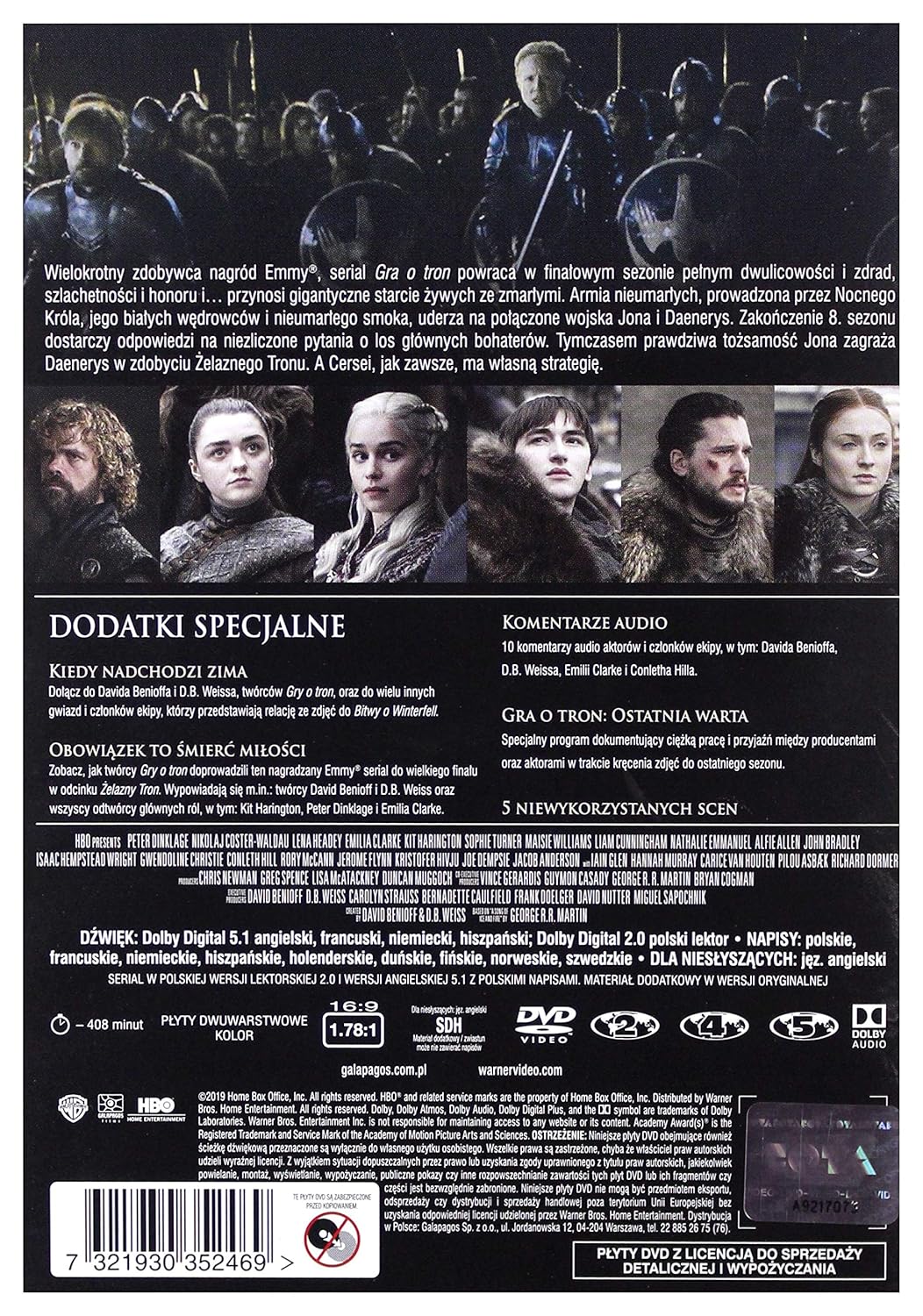 Game of Thrones Season 8 [4DVD] (Deutsche Sprache. Deutsche Untertitel)