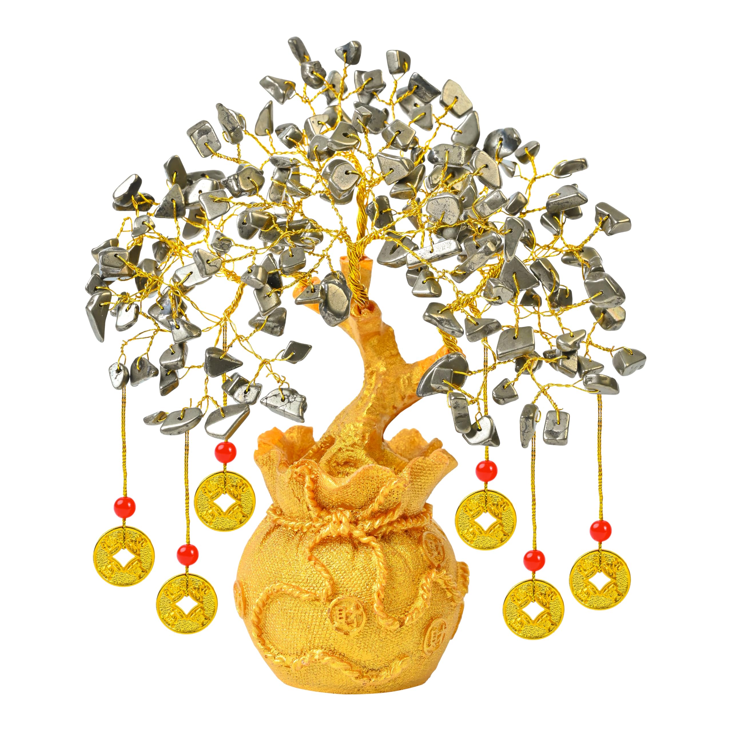 Crocon® Pyrite Crystal Tree For Birthday Gifts For Women & Men | Home & Office Decor Good Luck Spiritual Gifts For Women, Mum & Sister Desk Bookshelf Decor House Warming Gift New Home Presents — image 1