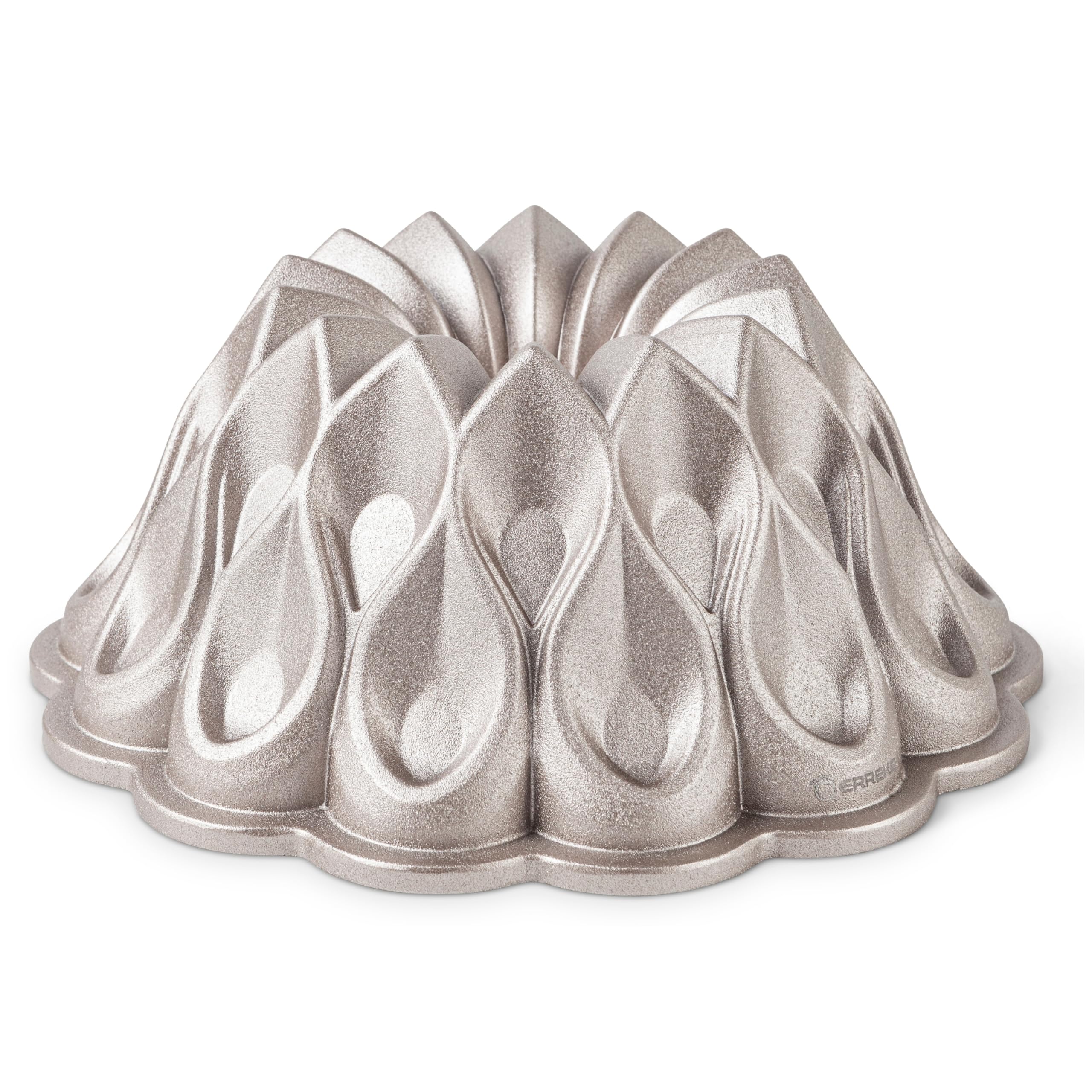 Erreke Forma do Babki do Piekarnika, Podwójna Powłoka Nieprzywierająca, Wytrzymałe Odlewane Aluminium, Savarin Równomierne Pieczenie, Wypieki, Kolor Różowe Złoto, 24 cm, 2,5 litra, Blaze