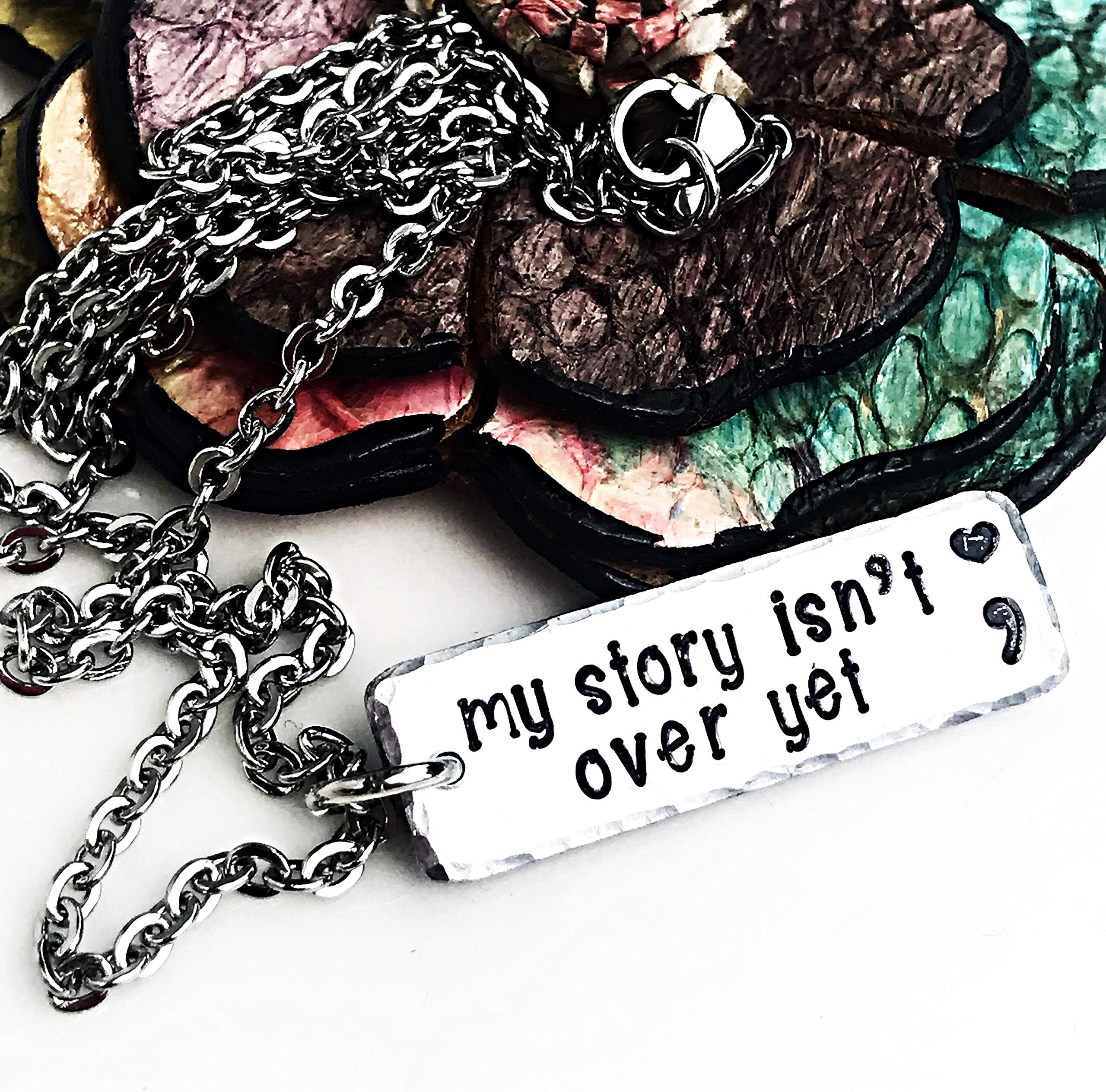 My Story Isn't Over Yet, Semicolon Jewelry, Semicolon Necklace, Semicolon Project