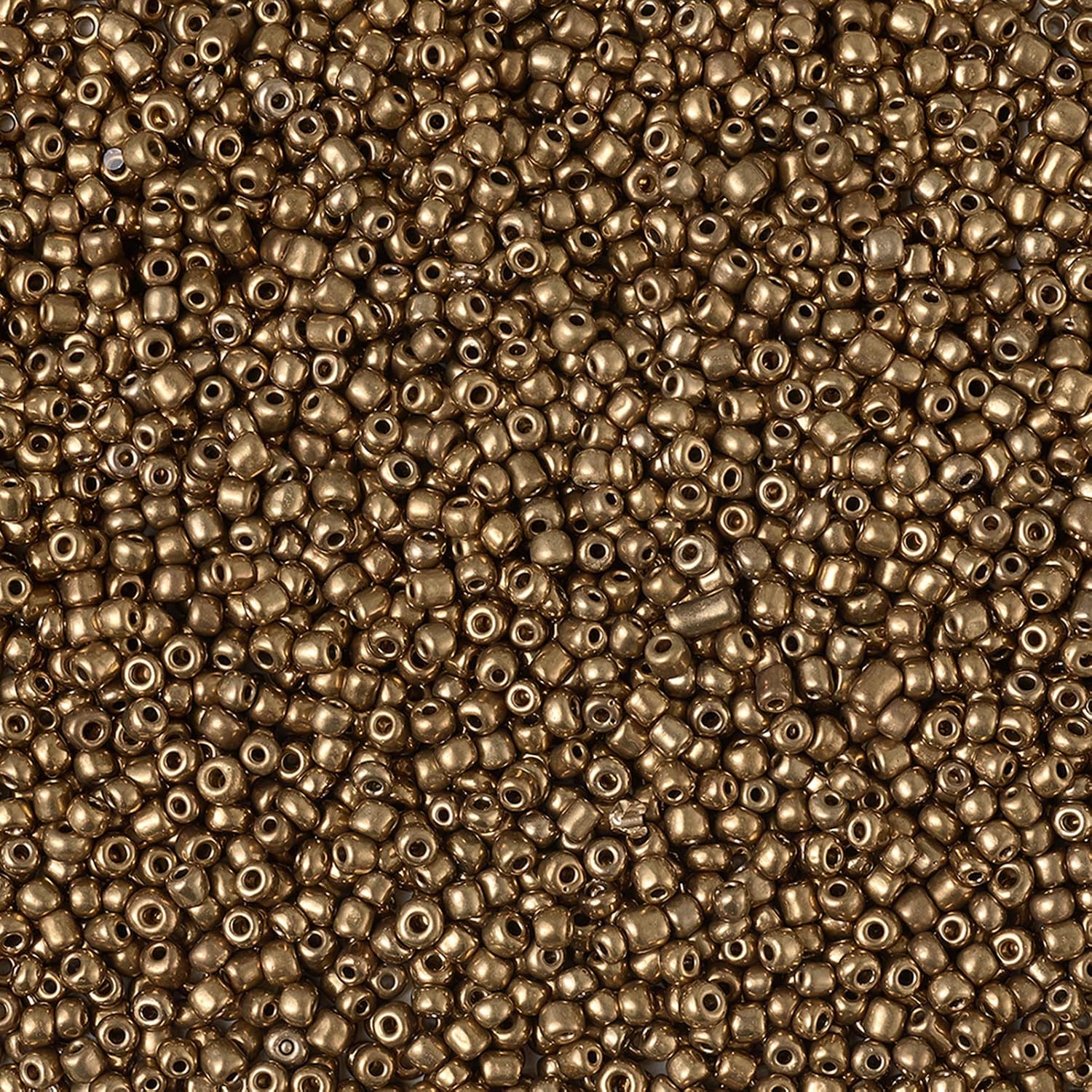 Craftdady 4mm Metal Color Glass Seed Beads 4500Pcs Metallic Copper Round Pony Loose Beads 6/0 Small Craft Spacer Beads for Jewelry Necklace Bracelet Earring Keychain Hole: 1mm