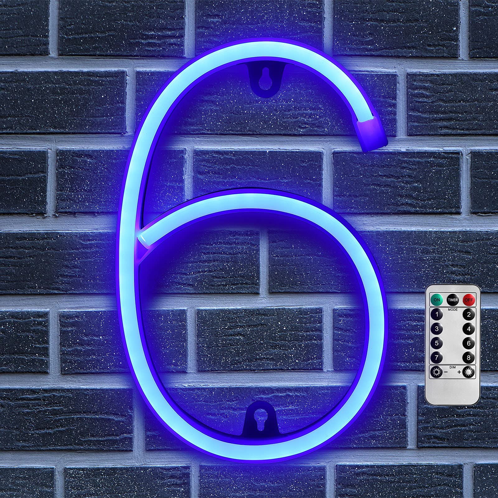Photo 1 of **USED/LETTER F**   Neon Numbers Letters Signs LED Light up Symbol Lights with Wireless Remote Control Switch Night Lamp for Wall Decor Christmas, Bedroom, Kids Room, Birthday Party Home Decorations
