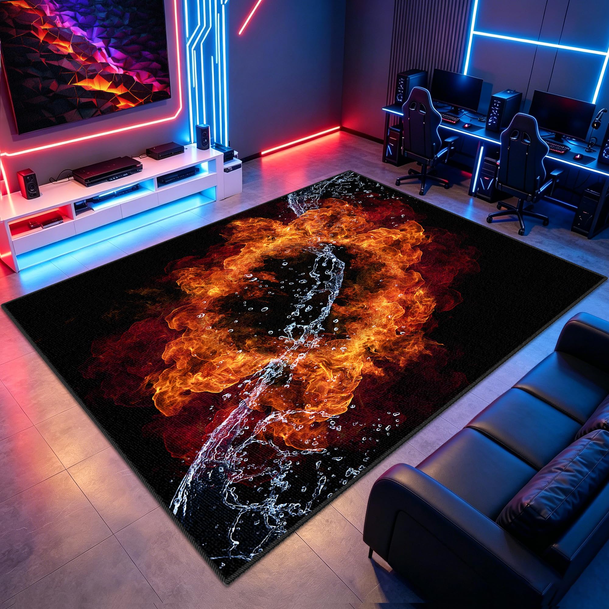 Tapis de zone de jeu antidérapant pour chambre de garçon