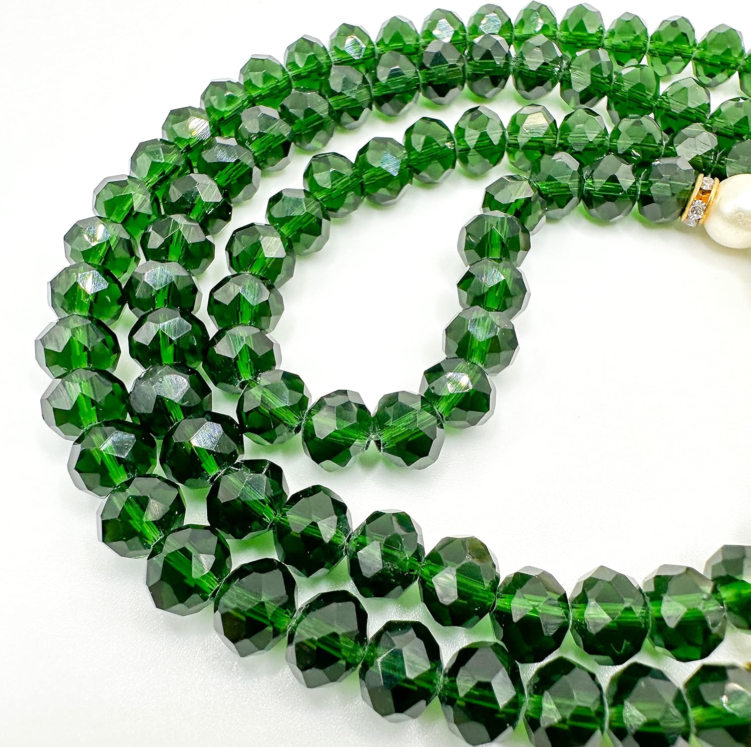 Real Green Crystal Islamic Prayer Beads, Natural Stone 99 Beads, Tasbih, Misbaha, Tasbeeh, Rosary, Sibha, Tasbih 99, Tasbih