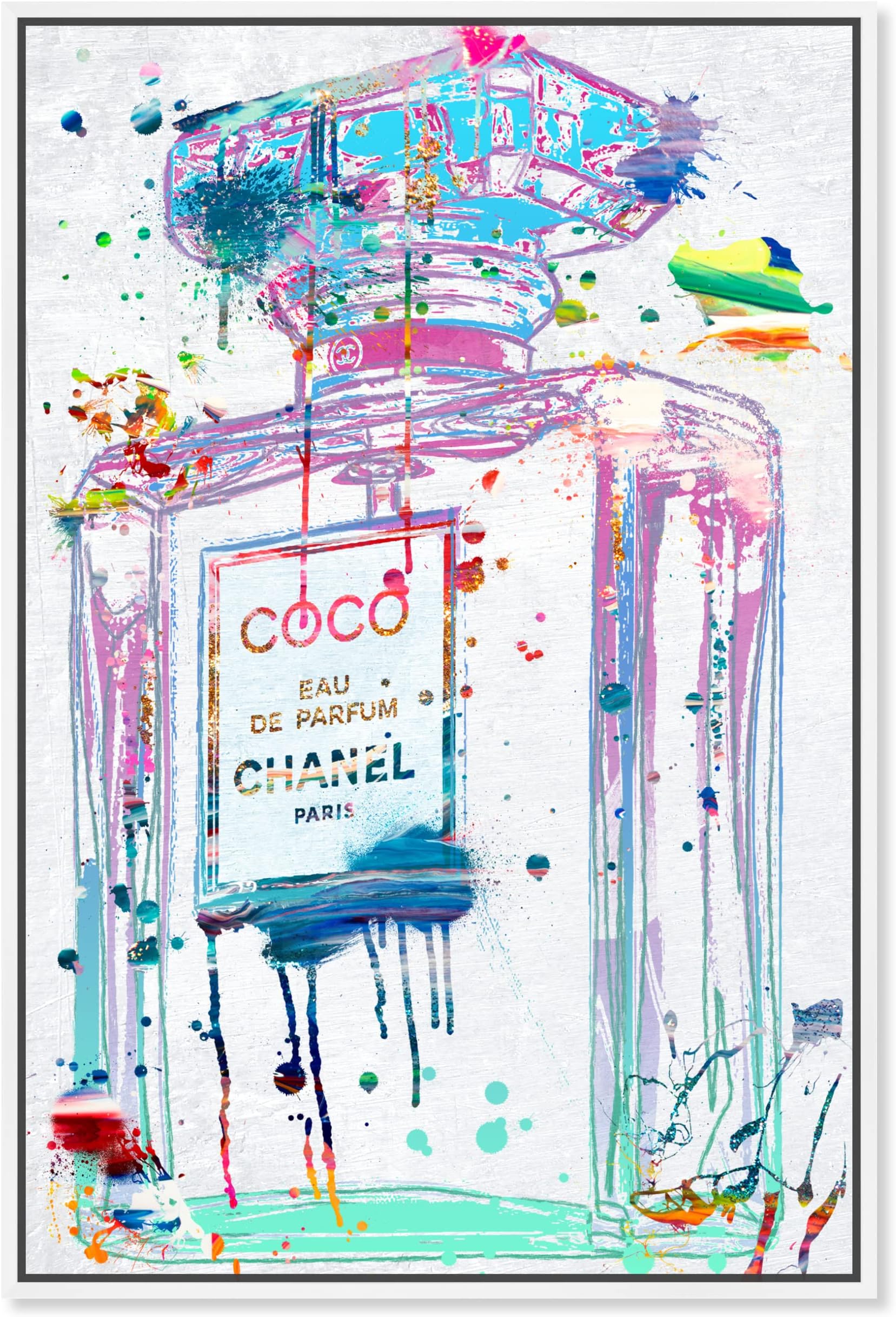 The Oliver Gal Artist Co.The Oliver Gal Artist Co. Fashion and Glam Contemporary Canvas Wall Art Comme Des Garcon Living Room Bedroom and Bathroom Home Decor 16 in x 24 in Purple and Blue