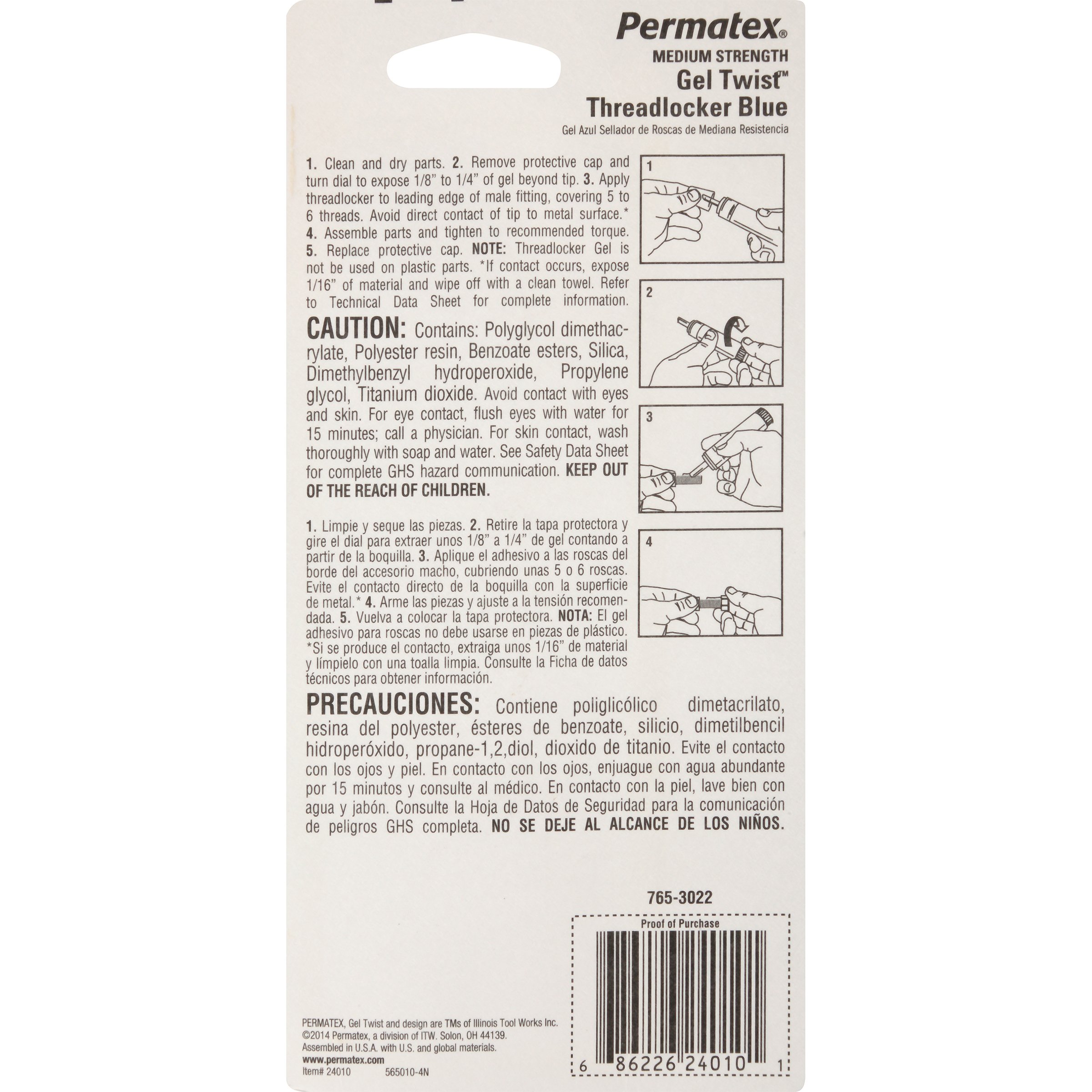 Snapklik.com : Permatex 24010-6PK Medium Strength Threadlocker Blue Gel ...