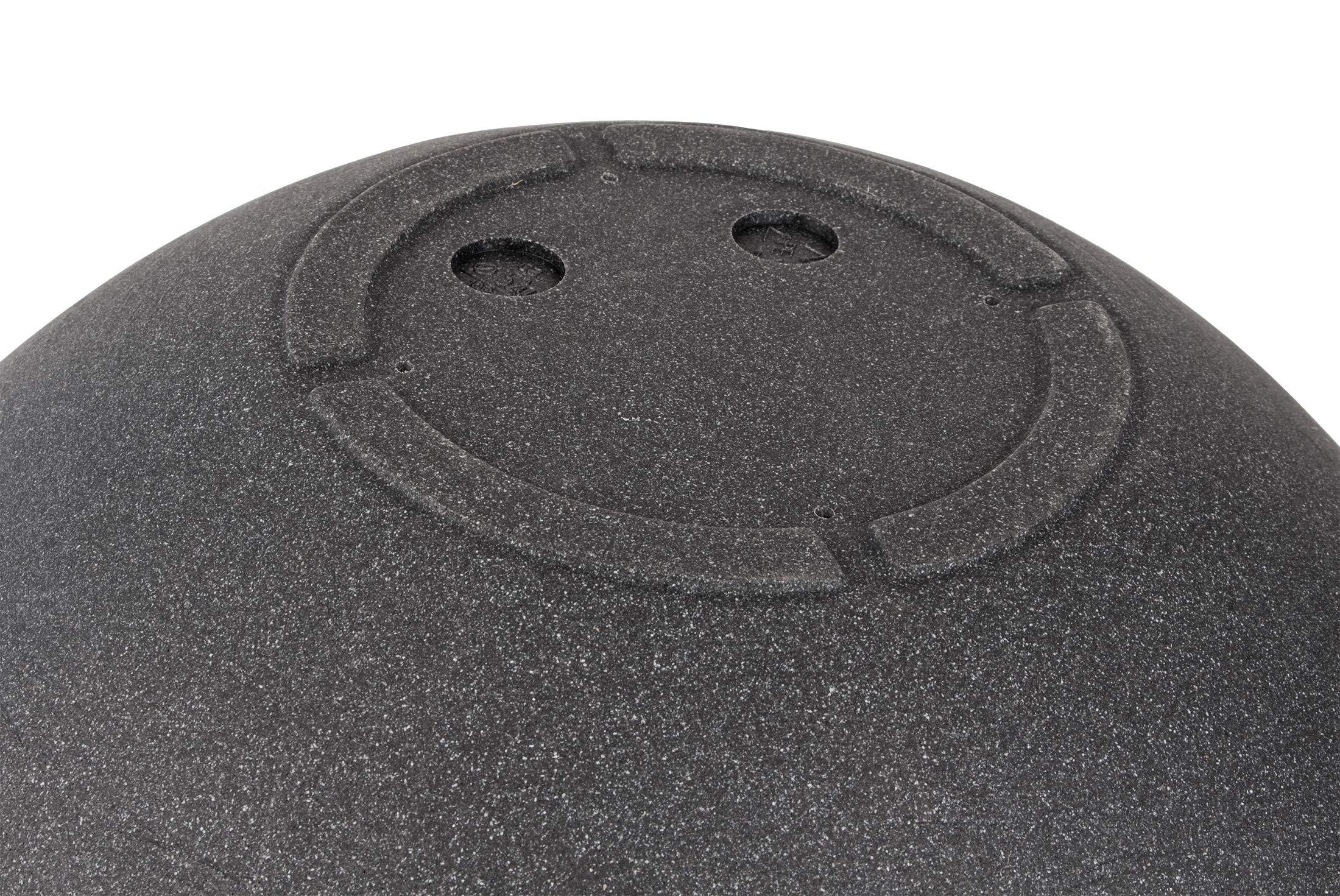 BigDean XXL Pflanzschale Wasserschale Ø 52 cm Höhe ca. 19 cm - Brunnenschale für Miniteich - Stabiler Kunststoff - Anthrazit Stein-Optik - Abfließen möglich - Grabschale