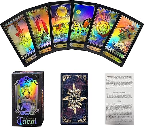 Miniatura 8 de IXIGER Cartas de tarot, cartas de tarot con libro guía, baraja de tarot, 78 baraja de tarot clásica, baraja de cartas de tarot con libro guía y