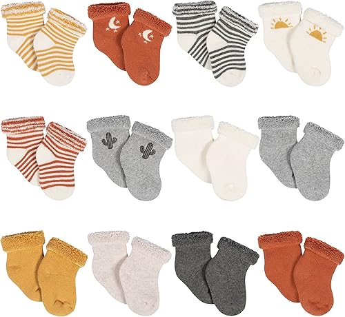 Gerber Paquete de calcetines para bebé de 12 pares