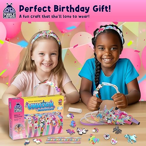Miniatura 27 de PURPLE LADYBUG Kit de diadema de sirena, regalos de sirena para niñas de 4 a 6 años, juguetes y manualidades para niñas de 6 a 8 años, regalo