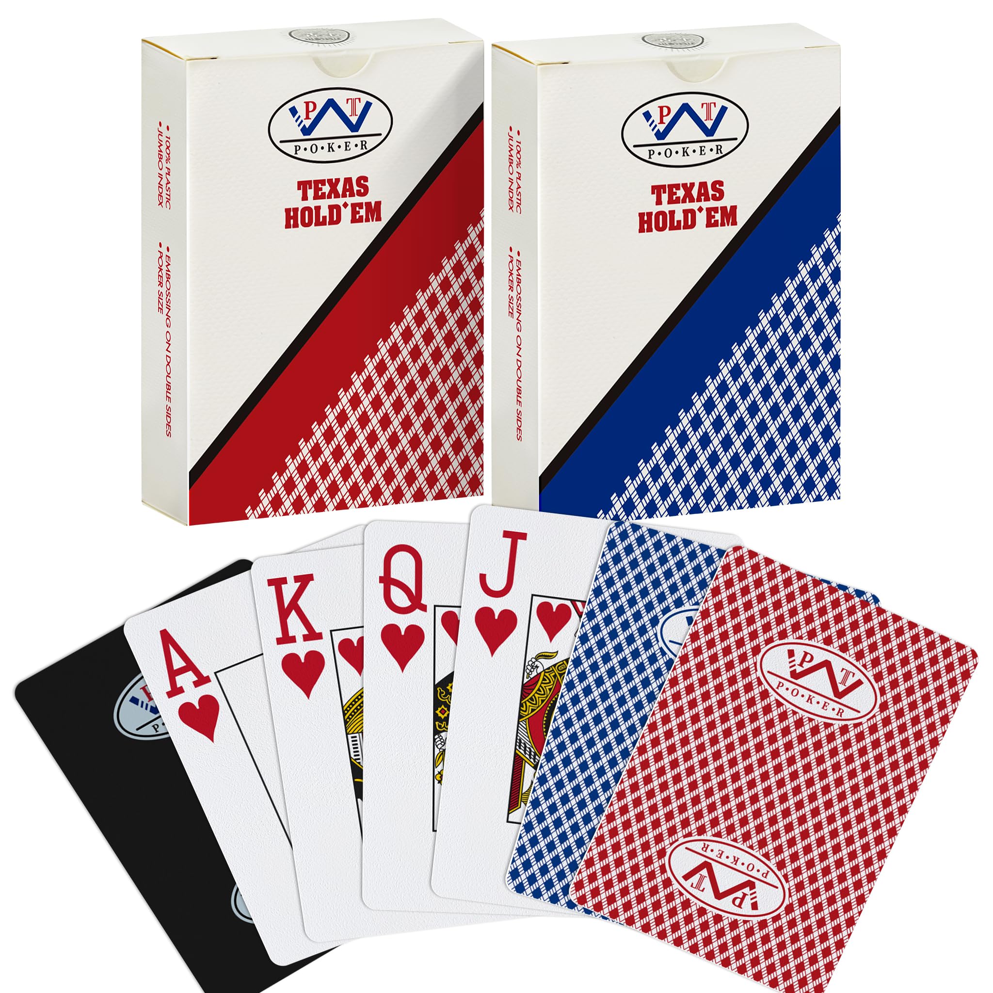 Amazon.com: Ben Niu Waterproof Plastic Playing Cards, Jumbo Index