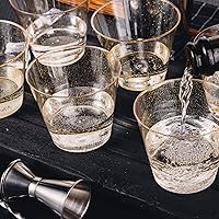 Vista 7 de N9R 100PCS Gold Plastic Cups 9oz, Gold Glitter Plastic Cups Disposable, Elegant Wedding Cups and Party Cups