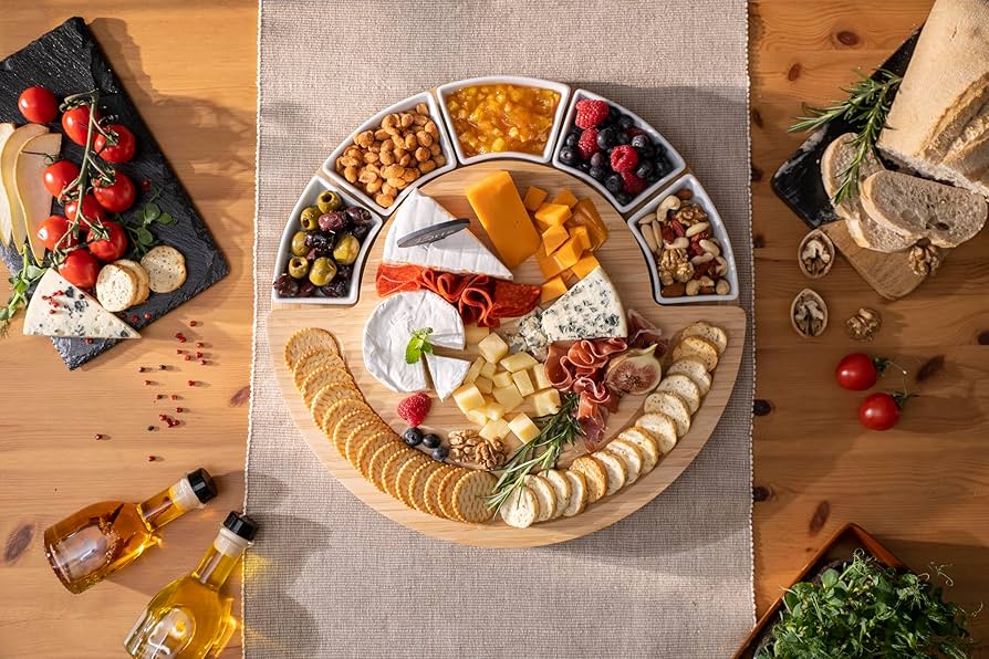Godinger cheese bord チーズプラトーセット Prairie Farms 7 Piece Cheese Board Set – Godinger