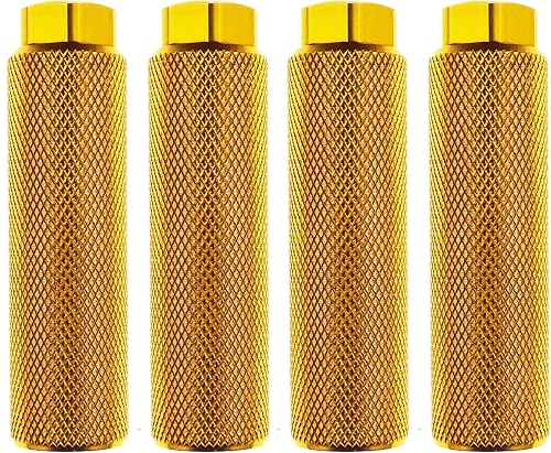 Vista 14 de 2 pares de reposapiés de aleación de aluminio para bicicleta de montaña, clavijas de acrobacias traseras, compatibles con ejes de 3/8 pulgadas Negro