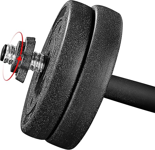 Miniatura 7 de Topeakmart Juego de mancuernas ajustables de 44 libras66 libras, equipo de entrenamiento de fuerza para mujeres y hombres en casa, gimnasio y