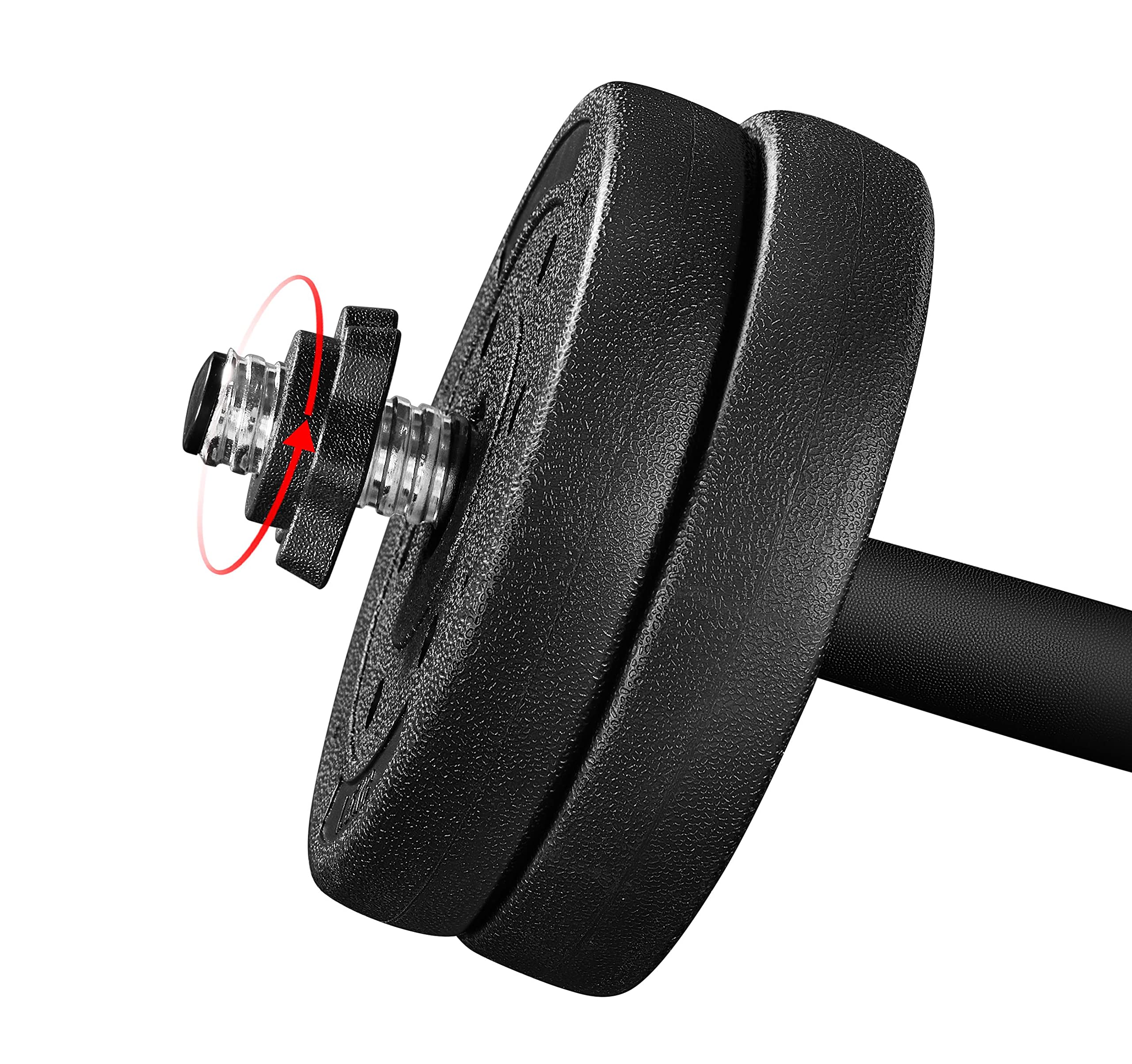 Yaheetech Zestaw 2 hantli krótkich 20 kg z powierzchnią z tworzywa sztucznego, żeliwa, zestaw hantli 4 x 2 kg/4 x 1,5 kg/4 x 1,25 kg