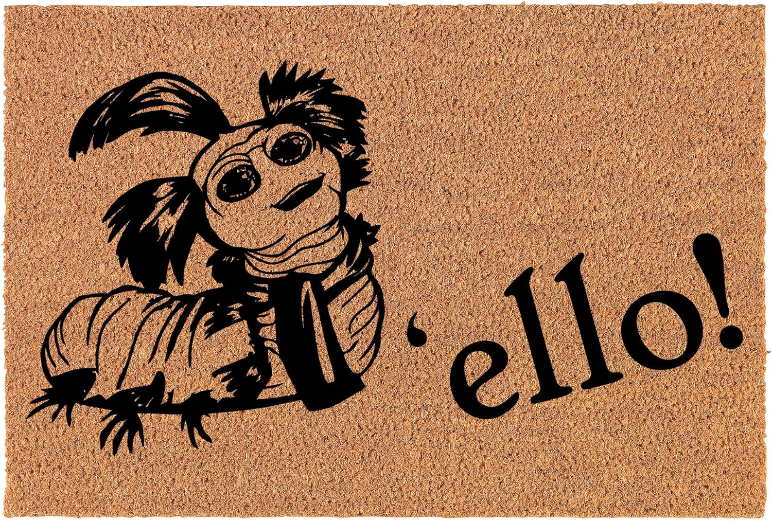 Welcome Doormat Coco Coir Door Mat Gift Ello Worm Caterpillar (30" x 18")