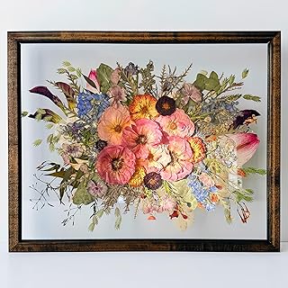 Floating Frame 16x20 Real Double Glass Floating Picture Frame 18x24 Shadow Box Pressed Flowers Frames Floater Maple Wood Frame 16x20 Bouquet Frames For Wedding Memory