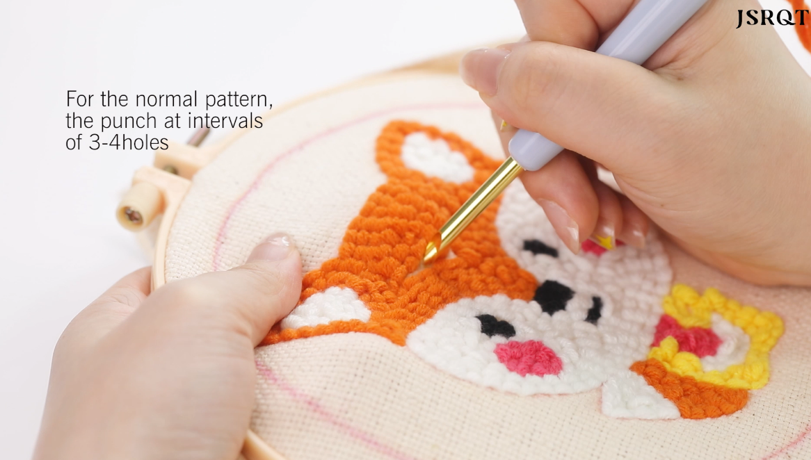 JSRQT Kit Per Ricamo Punch Needle Halloween, Set Completo Per Principianti Con Telaio, Ago E Filato, Motivo Zucca E Gatto Nero