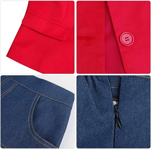 Miniatura 6 de Conjunto de disfraz de uniforme escolar para mujer, camisa de cosplay de Halloween, abrigo, falda, trajes de corbata