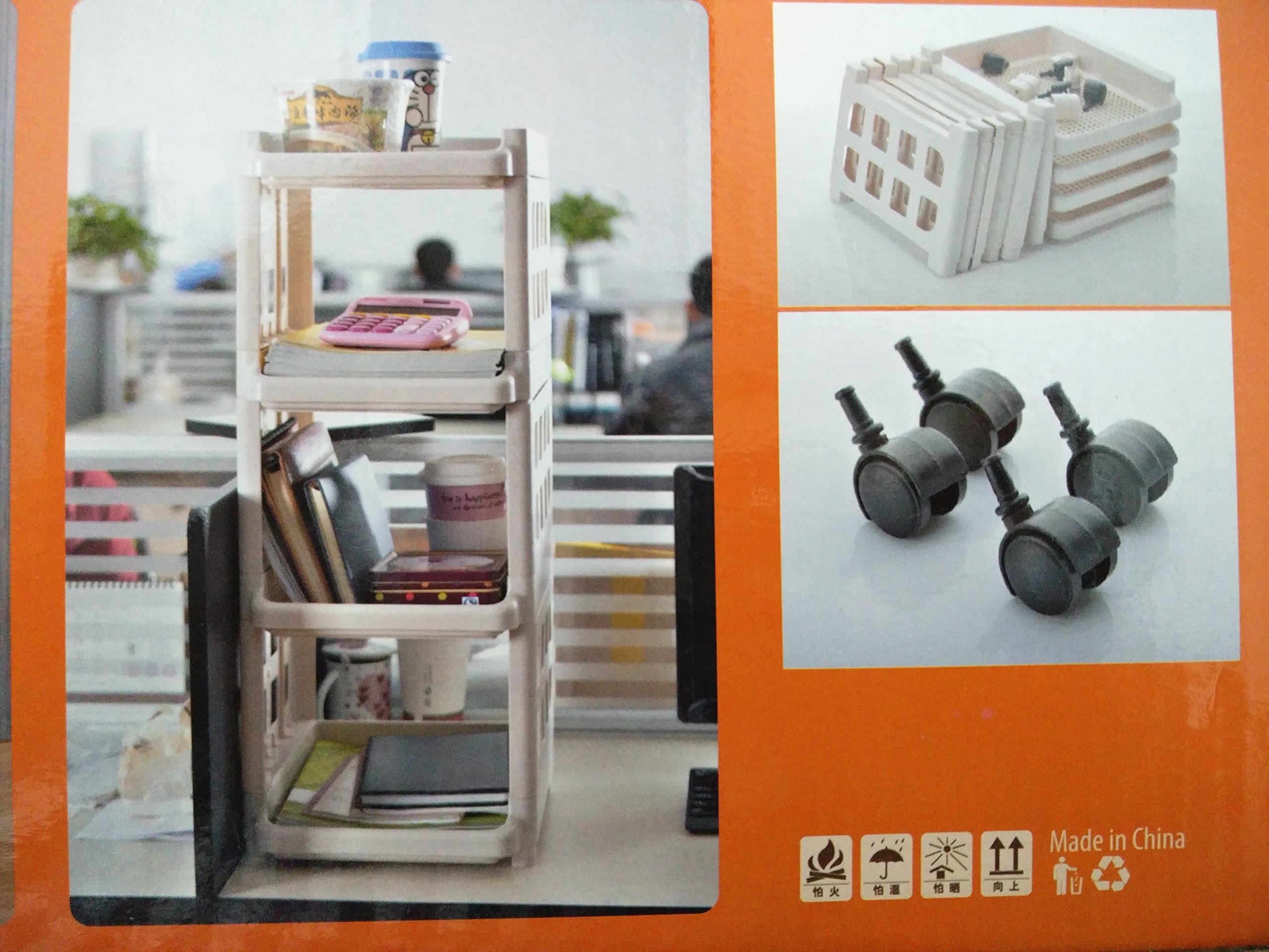 Stella Large 3/4 Drawer Tower Plastic Storage Unit Convenient Office Home Stationary (4 Tier)