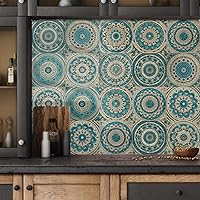 Vista 45 de Alwayspon Adhesivo para azulejos de pared moriscos, despegar y pegar, calcomanías de vinilo autoadhesivas para azulejos de cocina y baño, 6 x 6