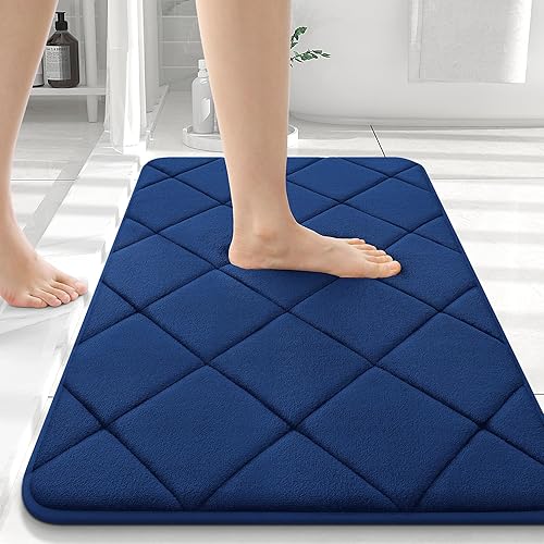 Miniatura 128 de OLANLY Tapete de baño de espuma viscoelástica de 24 x 16 pulgadas, ultra suave y absorbente, lavable a máquina, cómodo tapete de baño para suelo de