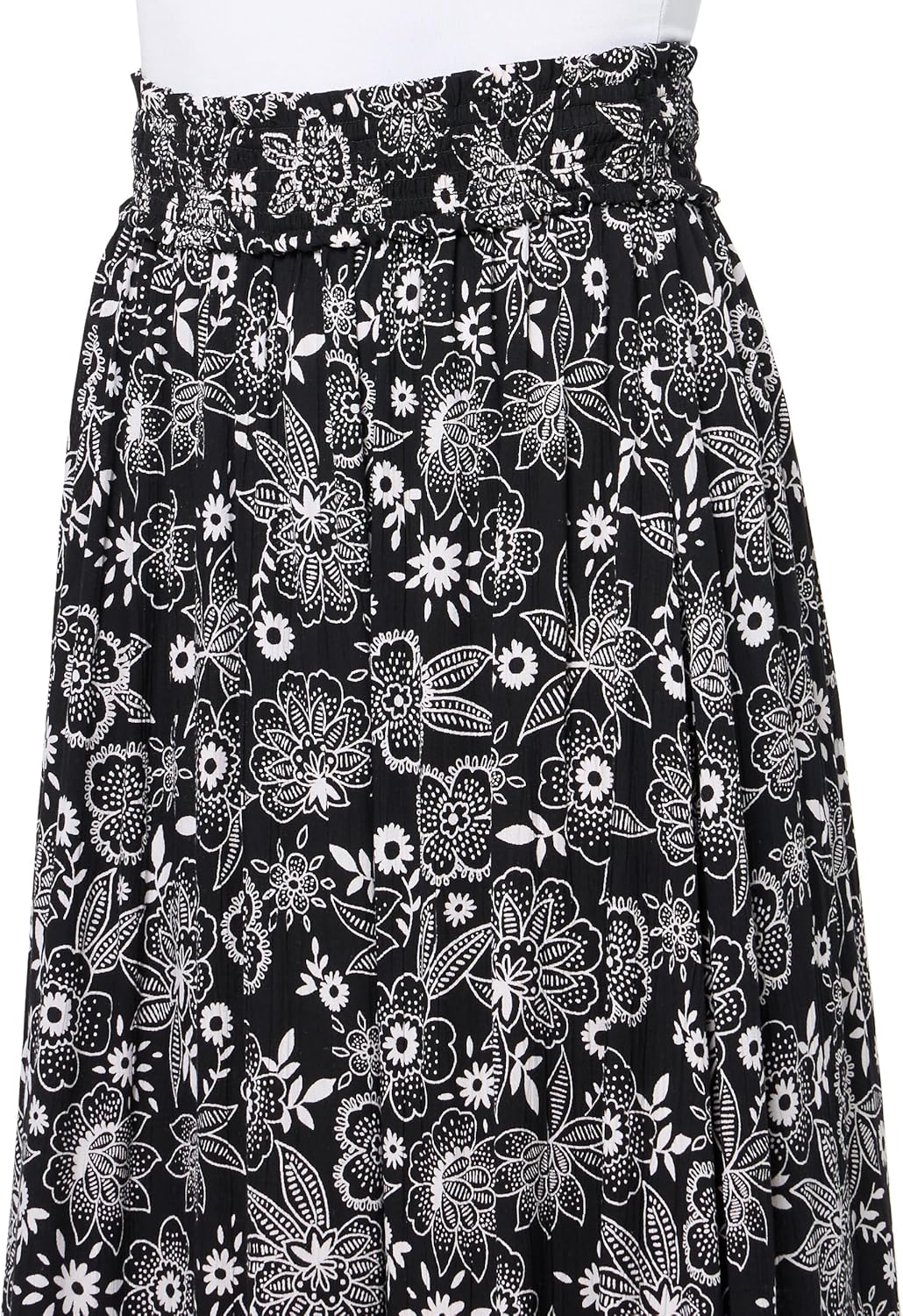 Angie Womens Angie Women's Smocked Waist Ruffle Hem Maxi Skirt - Image 3