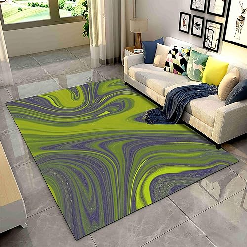 Miniatura 20 de Alfombra abstracta de mármol rojo y negro, 6 x 8 pies, alfombra de lujo con textura de piedra negra dorada, alfombra suave y transpirable para