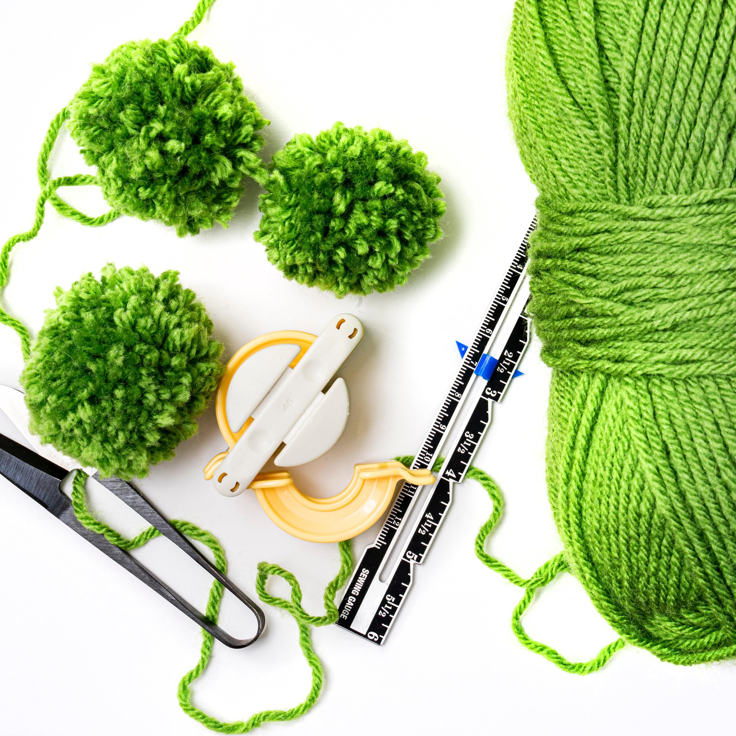 Relaxdays Set Accessori per Lavorare a Maglia, Set 4 Telai Circolari, Ø 28cm, 24cm, 19cm, 14cm, Pom Pom Maker, Colorato