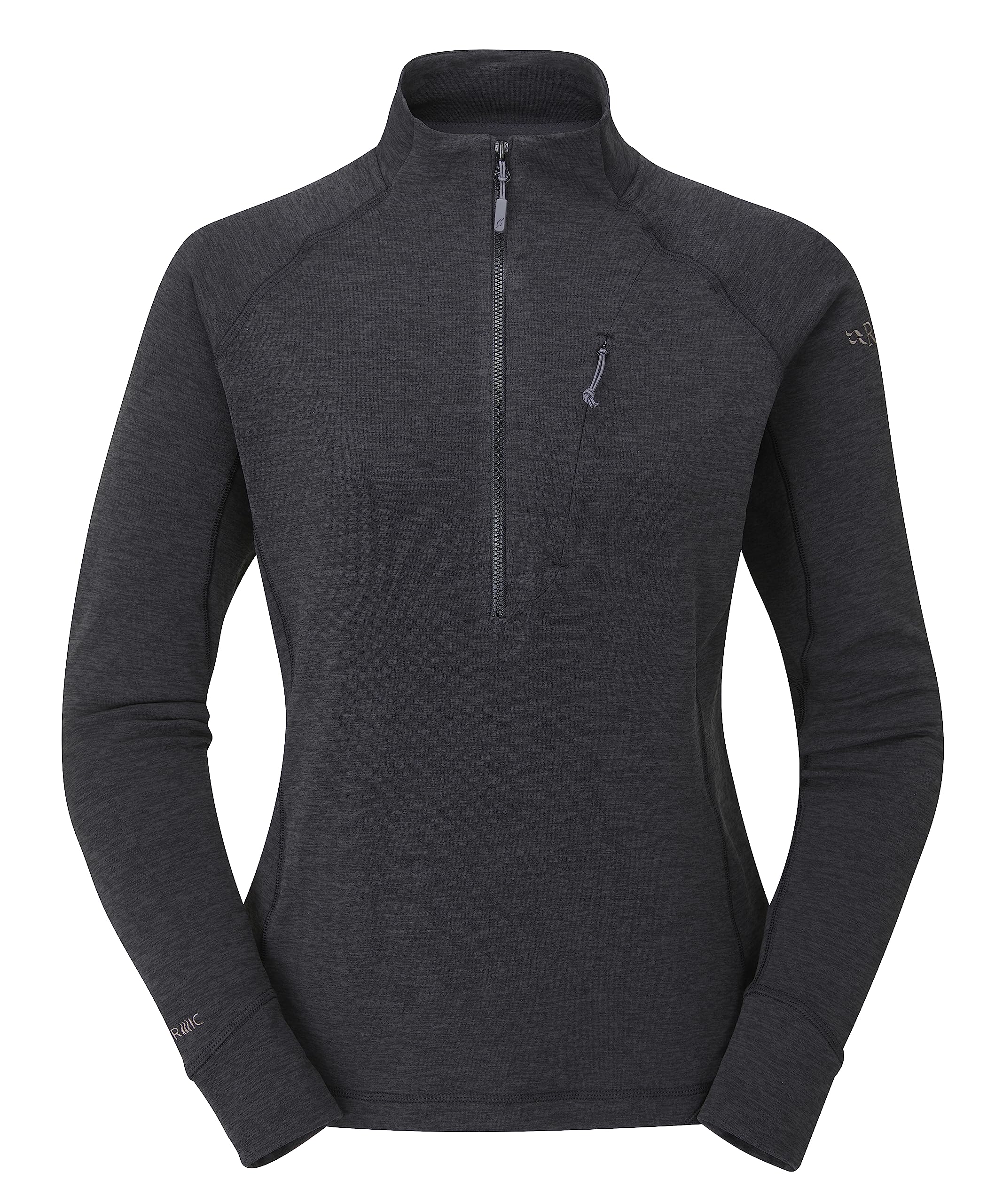 Rab Women's Black Nexus Pull-On - Lightweight Fleece Jacket For Hiking, Trekking, & Climbing - 12