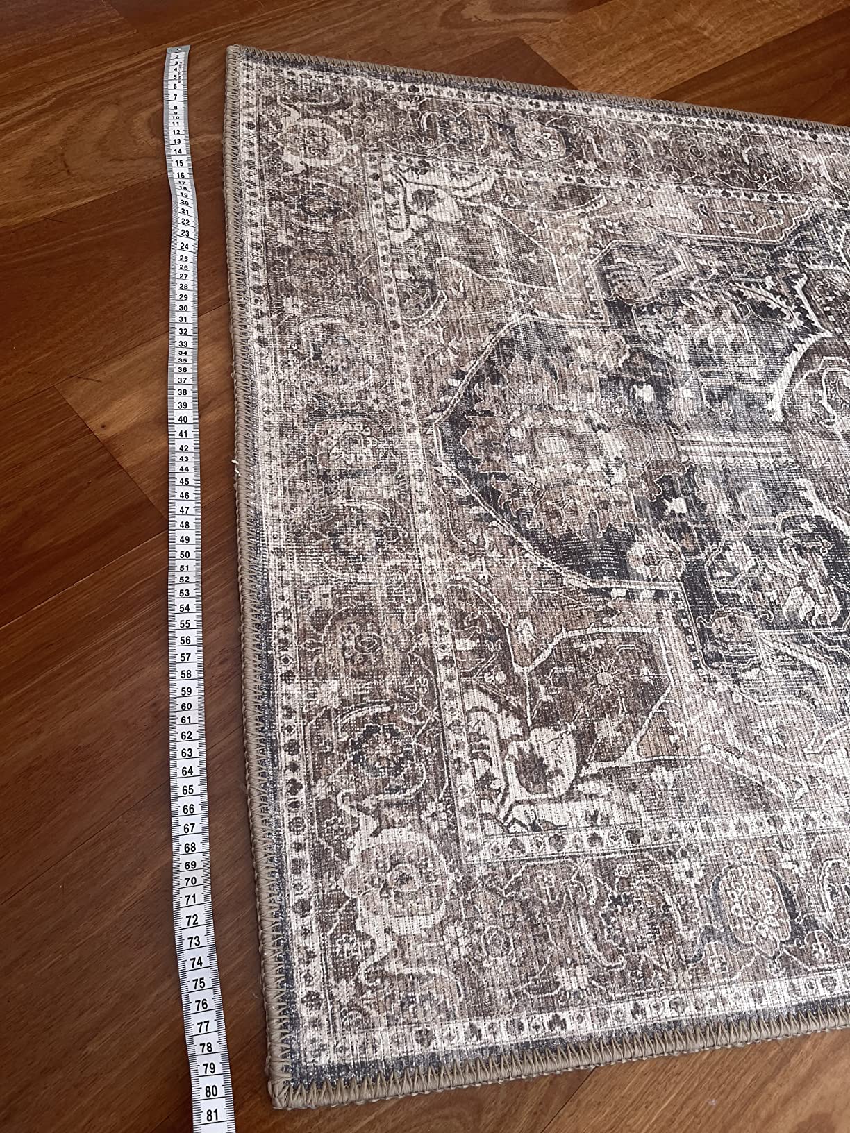 The Rug Collective Distressed Vintage Kendra Ash Area Rug Wipe Clean