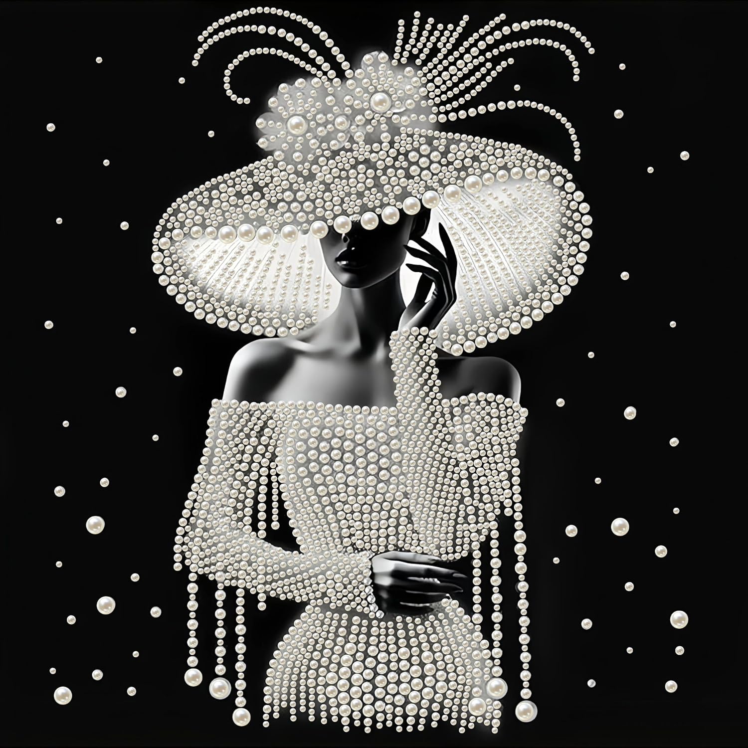 ZSYOUIDEAS Lady Pearl Diamond Art Kits for Adults CBDDM030