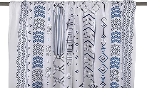 Miniatura 4 de Popular Handicrafts India Hippie Bohemia Hermosa Impreso Ventana Puerta Transparente Paneles De Cortina Azul