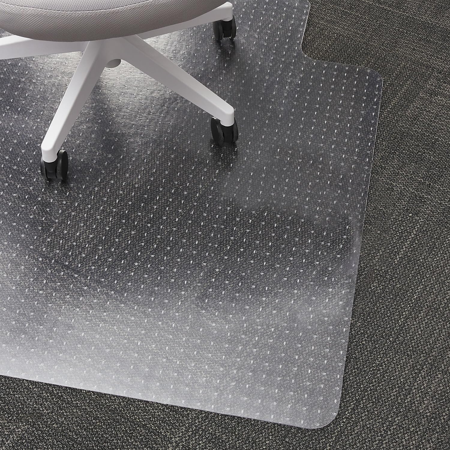 Staples Office Chair Mat, Clear Floor Mats, Flat-Pile Carpets, 48 x 36 Inch, Smooth Glide