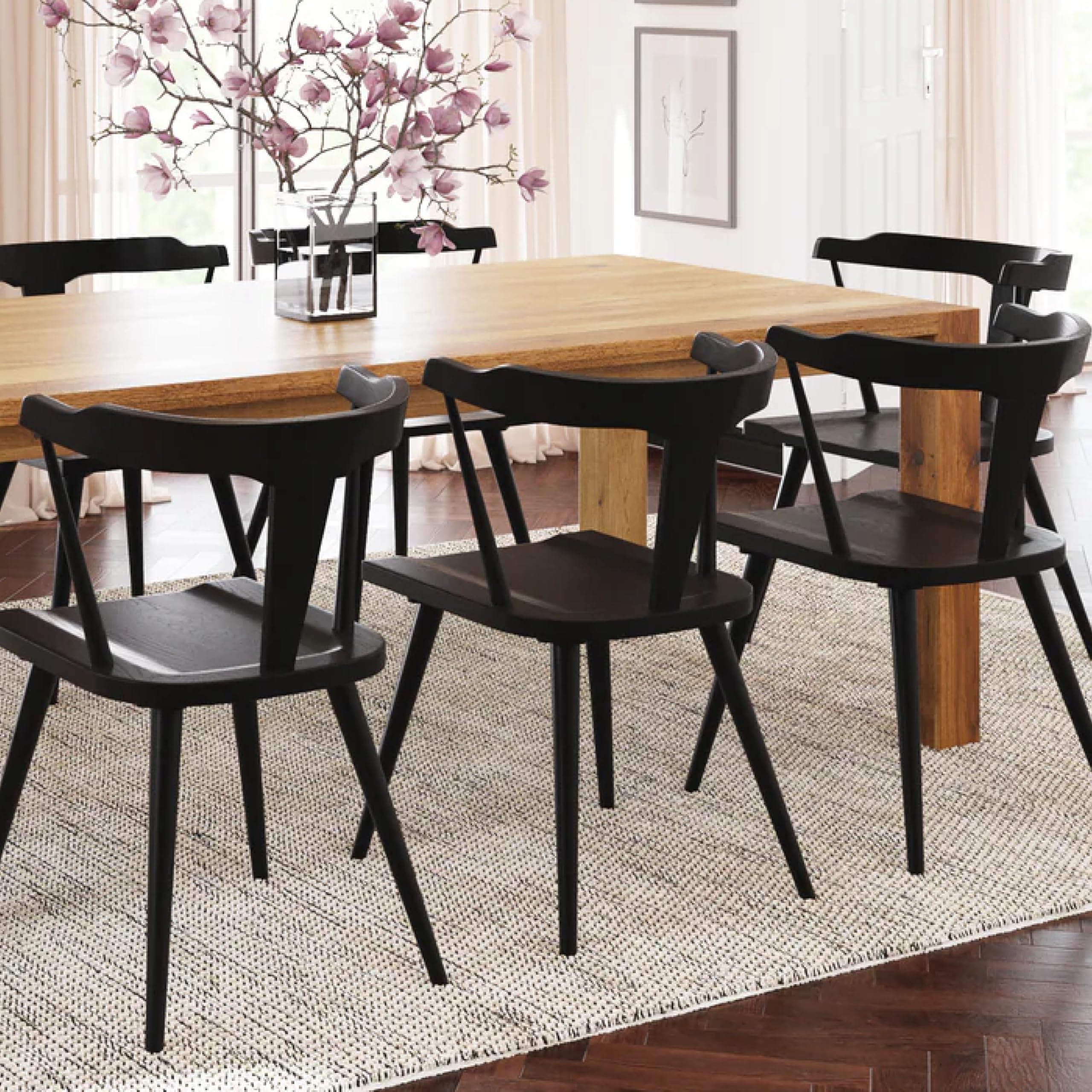 Amazon.com - Poly & BARK Mid Century Modern Enzo Black Dining