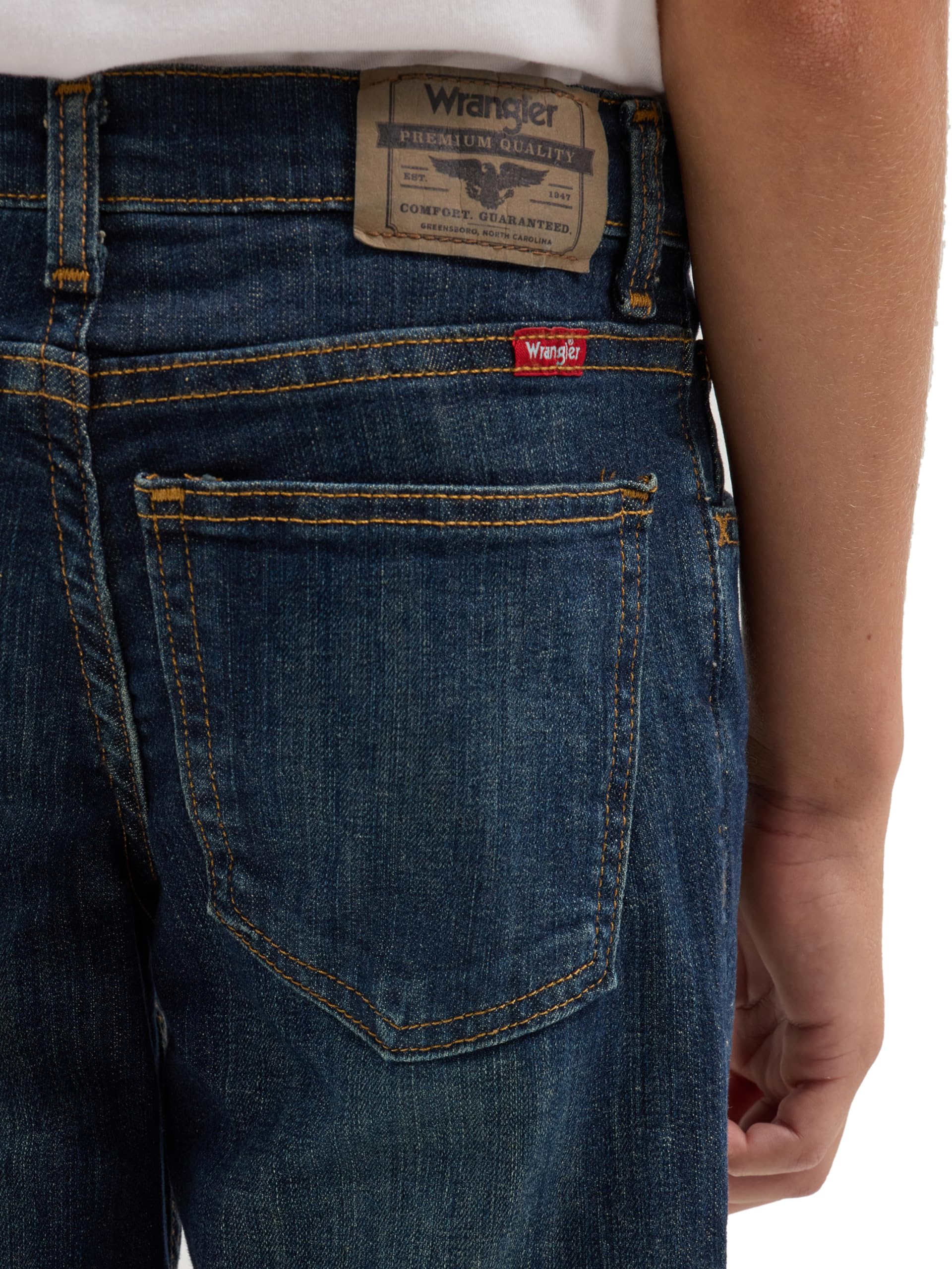Wrangler Jeans da Ragazzo con Taglio a Stivale (Waldon), Fresh Indigo, 7, Indaco Fresco, 7