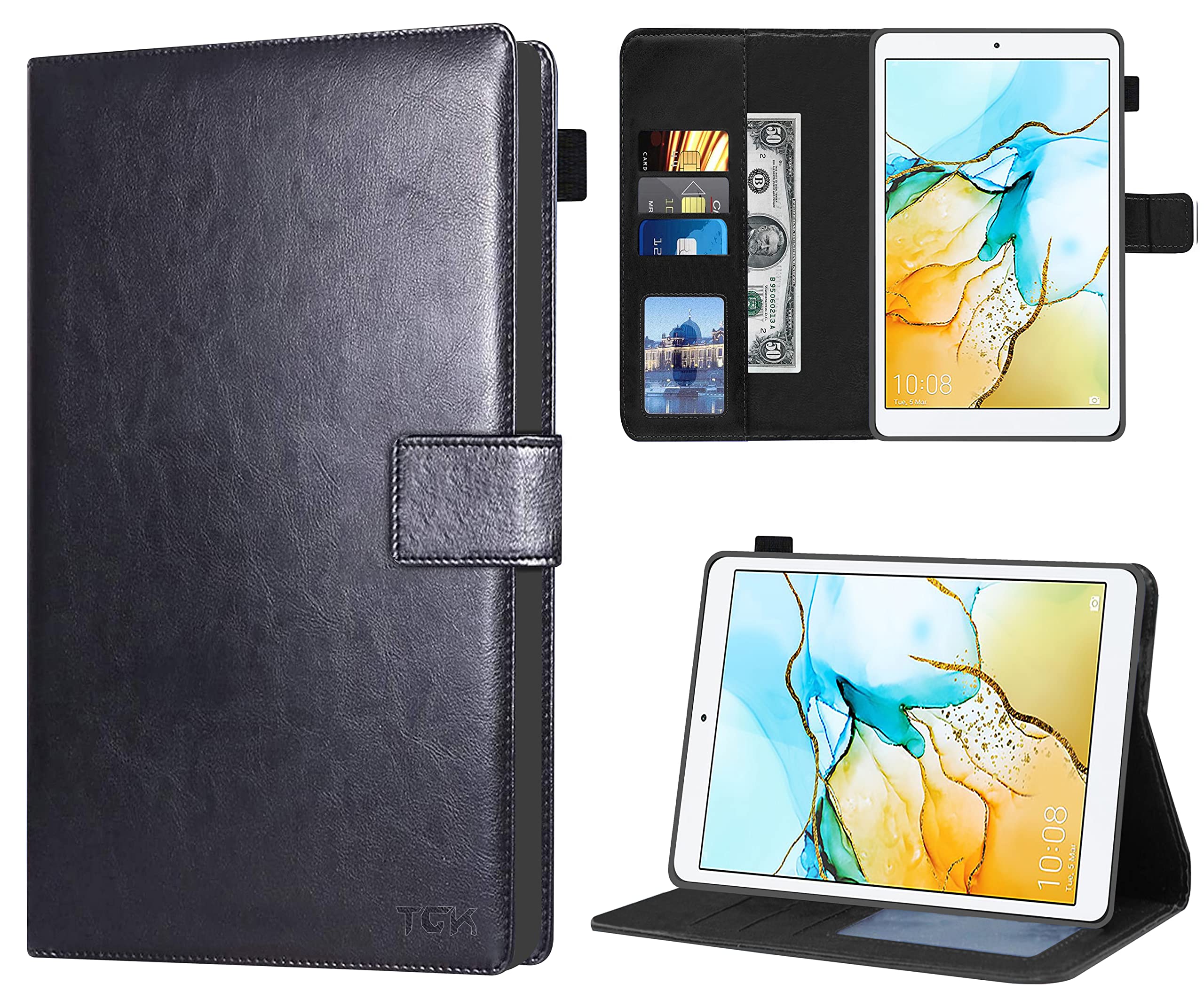 TGK Multi Protective Wallet Leather Flip Stand Case Cover for Honor Pad 5 8 inch, Black (B08MPS4BR6) Amazon Price History, Amazon Price Tracker
