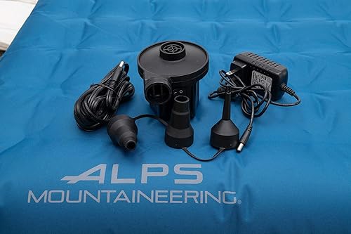 Miniatura 6 de ALPS Mountaineering Cama de aire Vertex, colchón inflable individual o queen, bomba versátil incluida