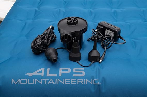 ALPS Mountaineering Vertex Air Bed, Twin or Queen Inflatable Mattress, Versatile Pump Included
