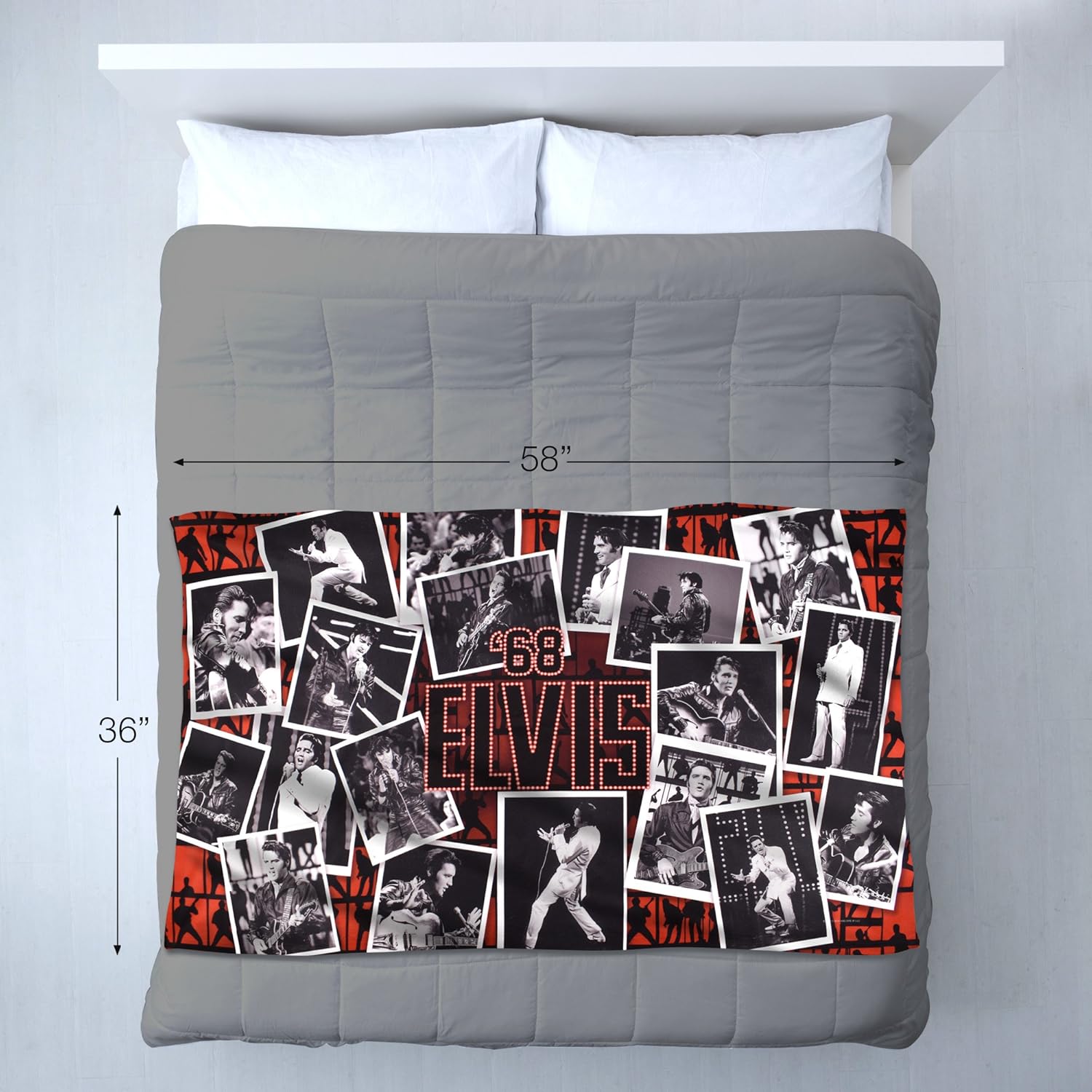 ELVIS Presley ’68 Comeback Special Rock ‘n’ Roll 36”x58” Fleece Throw Blanket
