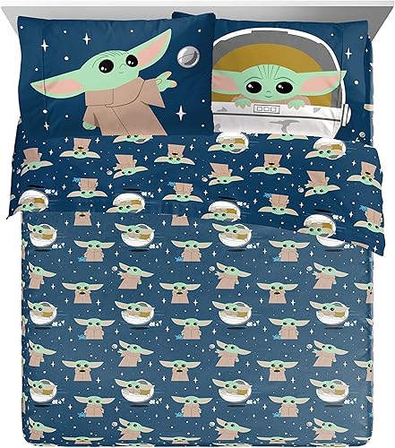 Vista 196 de Disney Wish - Juego de edredón tamaño matrimonial, juego de cama de 7 piezas, incluye juego de sábanas y fundas de almohada, ropa de cama súper