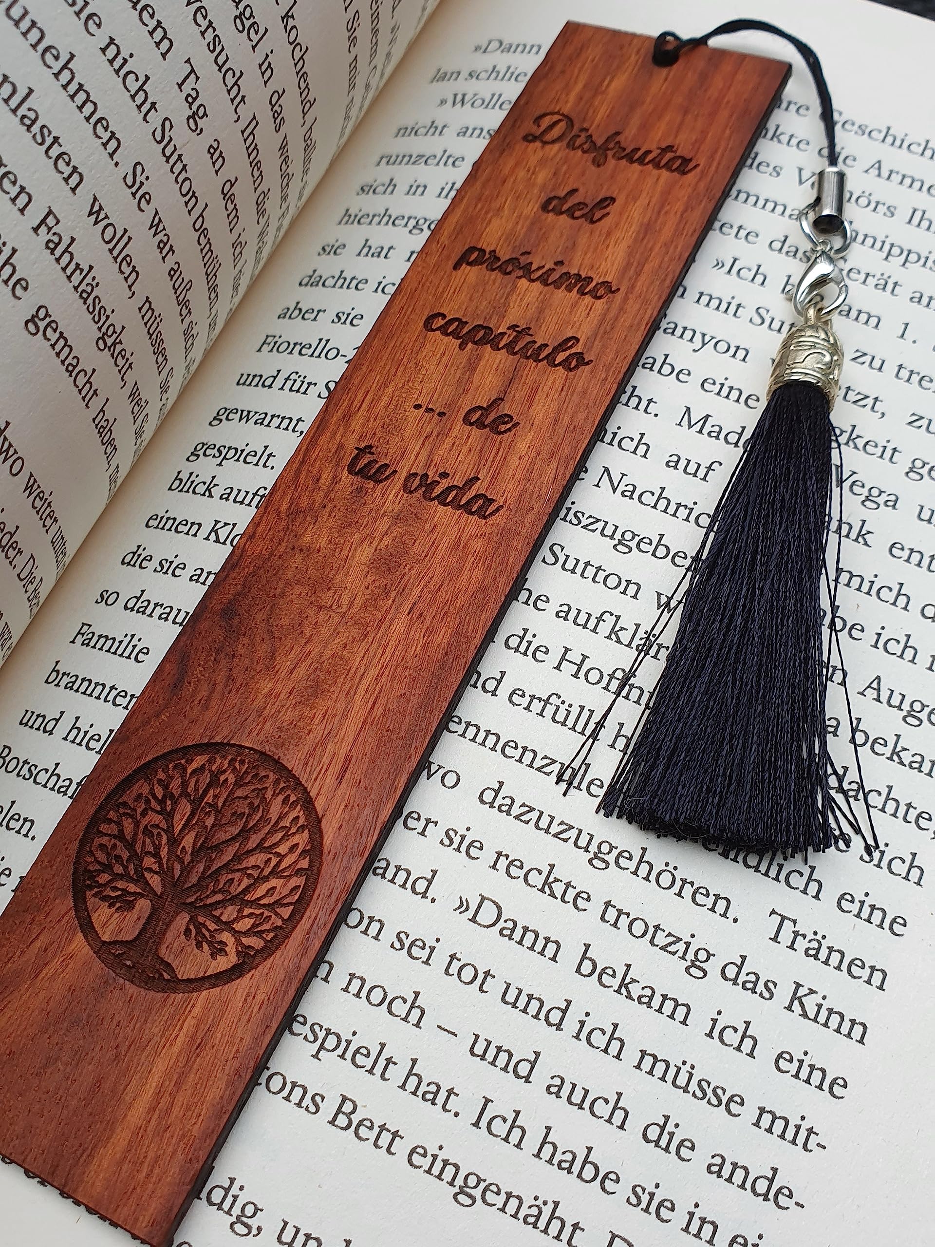 Marcapáginas madera regalo original jubilación despedida trabajo profesor graduación fin curso
