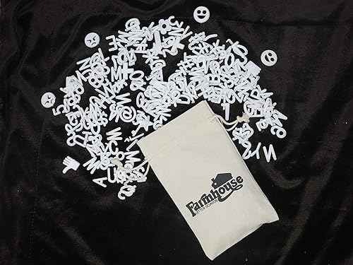 Miniatura 3 de Juego de letras blancas para tableros de letras de fieltro intercambiables, 3/4 pulgadas 460 caracteres (incluye letras de cartas, símbolos/emojis,