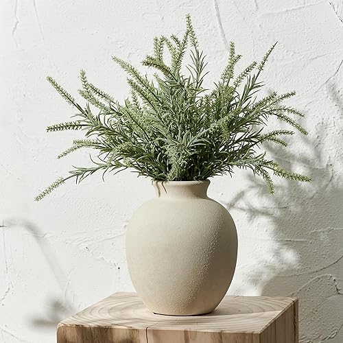 Miniatura 37 de SIDUCAL Jarrón Vintage Azul y Blanco | Cerámica Chinoiserie Floral de 6 Pulgadas | Jarrón Retro de Porcelana Azul y Blanca con Efecto Agrietado de