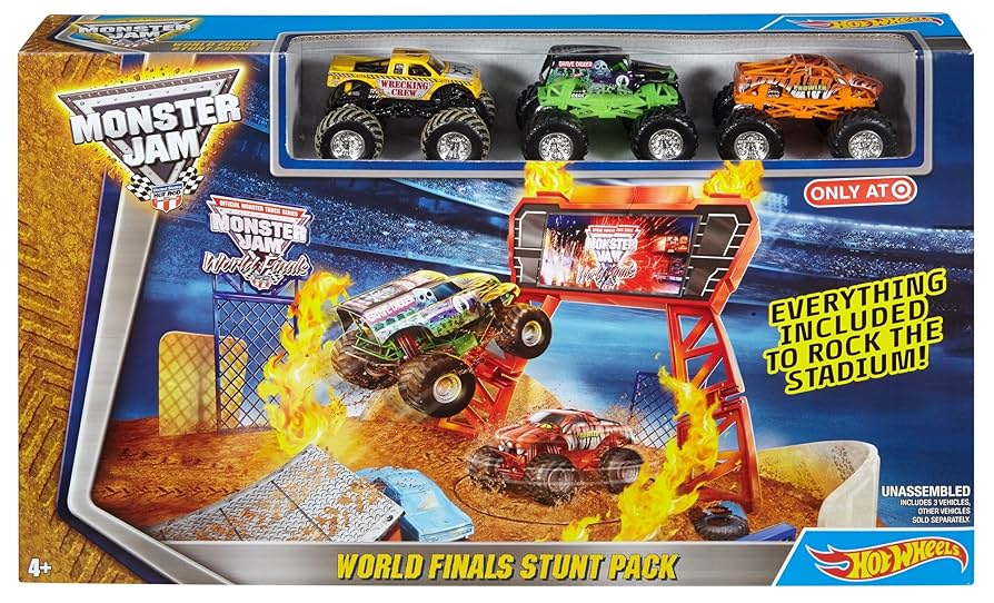 ミニカー Monster Jam Mini World Finals Arena Set Monster Jam Mini World Finals Monster Dirt Arena with 2lbs