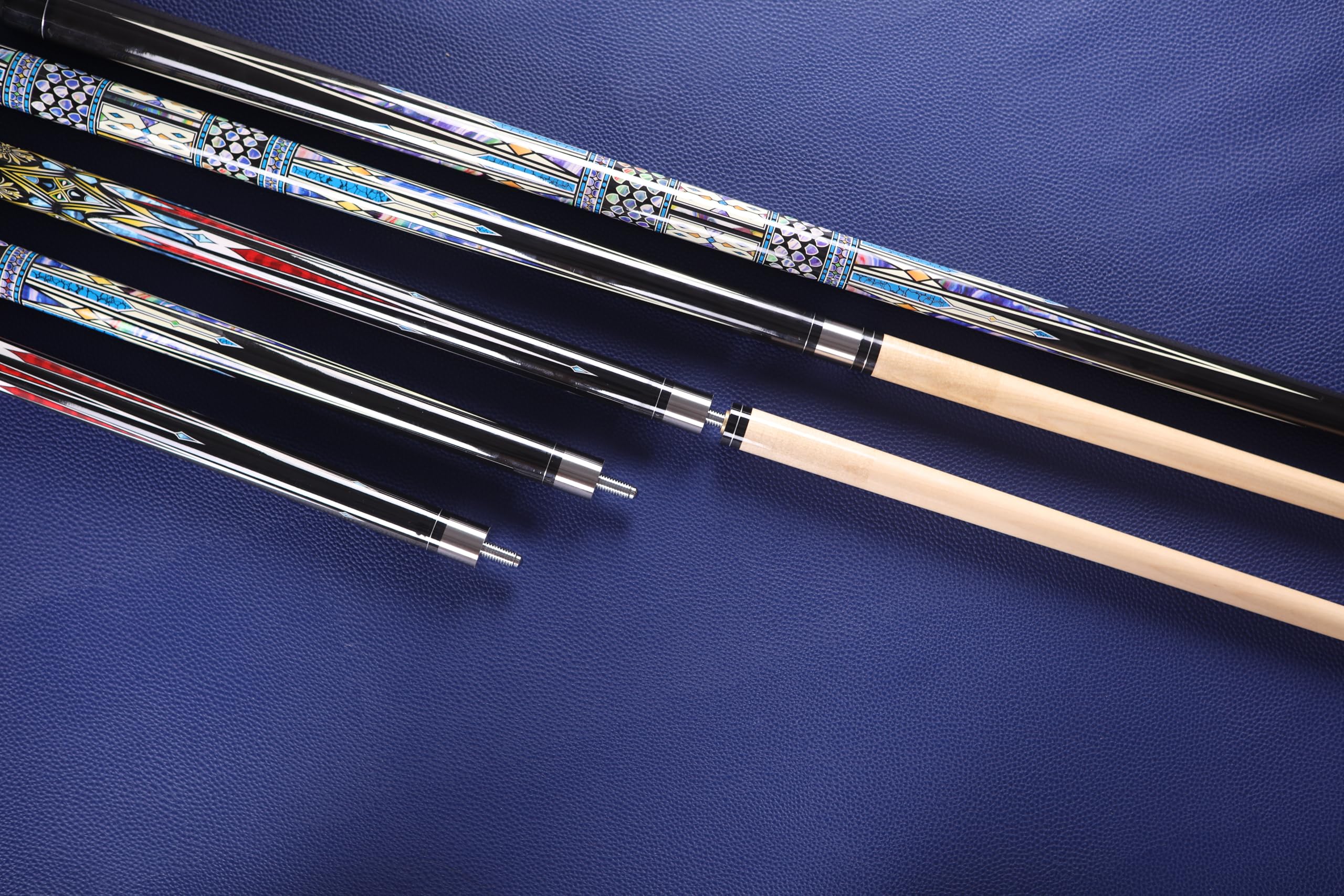 58 Inch13mm 19oz/20oz Maple Billiard Stick Pool Cue Set, Canadian Maple Professional Billiard Pool Cue Stick Set, Billiard Cue Stick