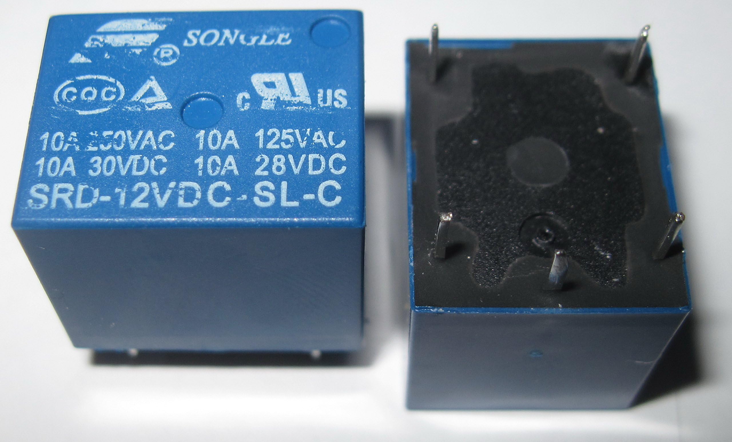 2 Pieces Songle Power 12VDC Household Appliance Relay SRD-12VDC-SL-C SRD12VDCSLC PCB 5 Pin