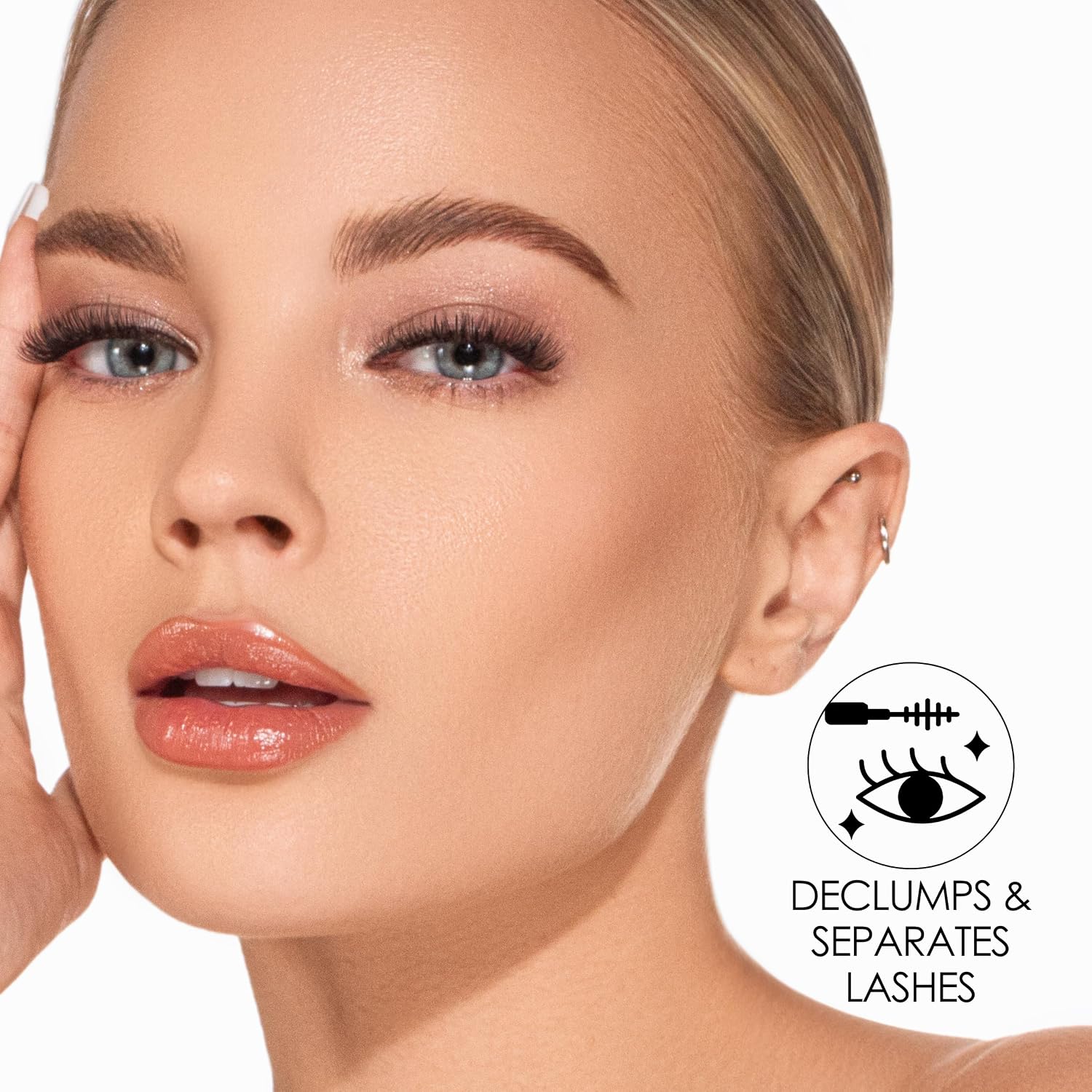 JAPONESQUE Dual Ended Lash & Brow Tool – Eyelash Separator & Eyebrow Brush Spoolie, 2pk, 48ct
