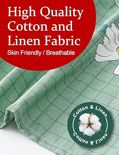 Miniatura 10 de APRONNER Delantales de algodón y lino para hornear, talla grande, para mujer, con bolsillos, cocina